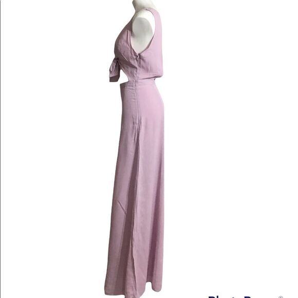 Privacy Please Lavender Lilac Purple Byron Cutout Slit Maxi Dress Size Medium - Picture 3 of 11